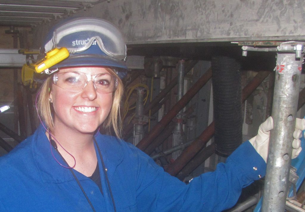 Project Engineer Kari Ogea in the Pit
